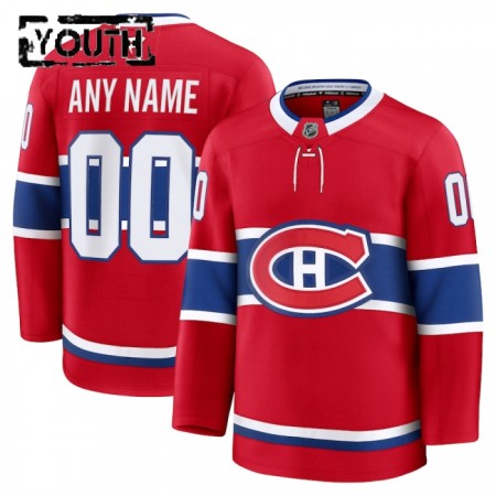 Lapsille NHL Montreal Canadiens Pelipaita Custom Fanatics Premium 2024-25 koti Punainen